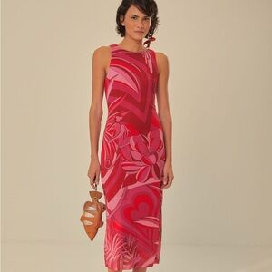 Farm Rio Endless Summer Floral Midi Dress EUC